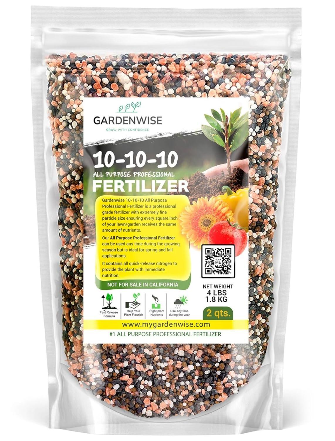 10-10-10 Slow Release vs. All Purpose Garden Fertilizer: Tested for Eco-Friendly Home Gardens... (2 Quarts)