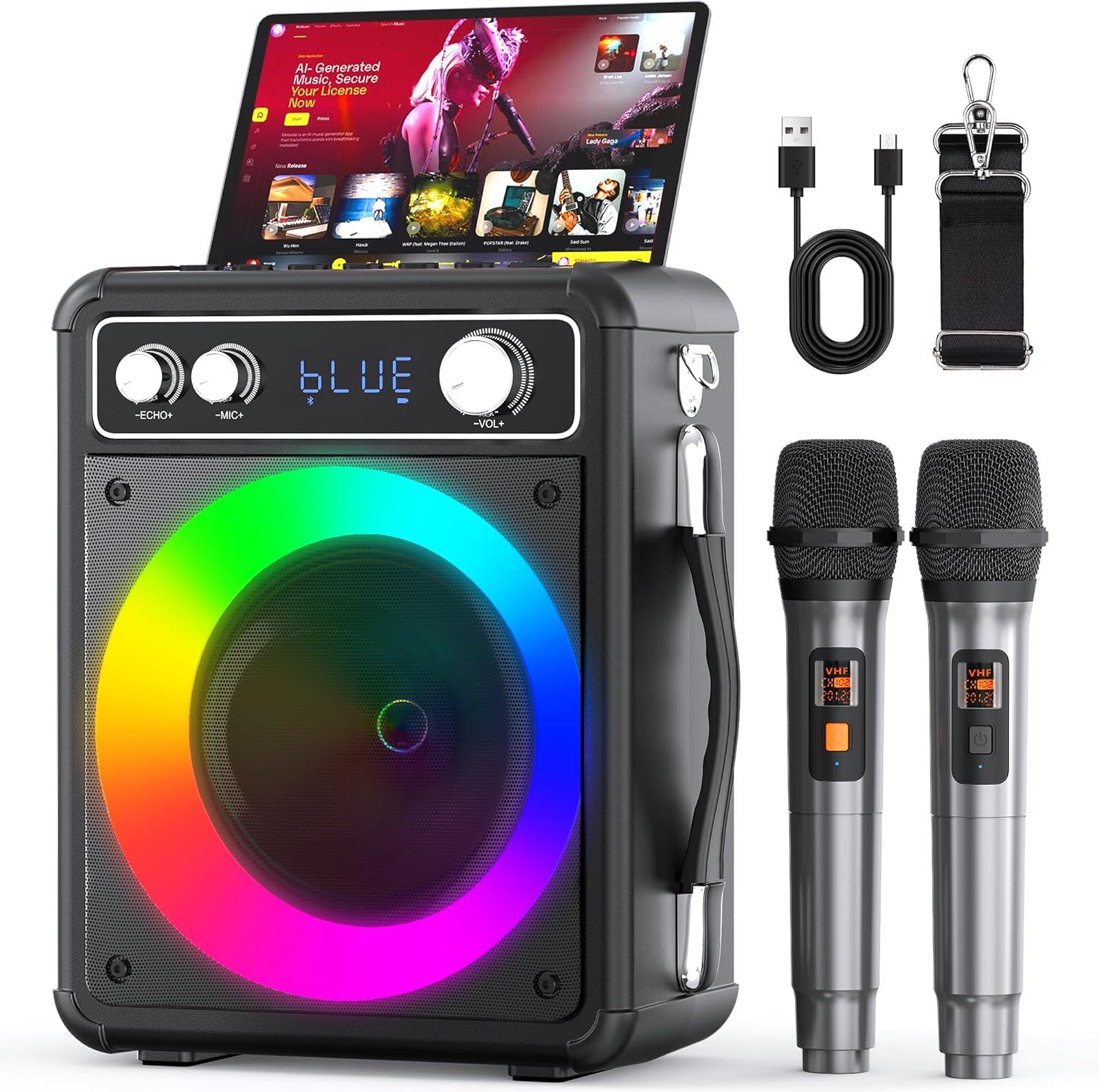 Portable Bluetooth Karaoke Speaker Showdown: Surprising LED Lights, Wireless Mics, & Multi-Input Flexibility for Home Fun