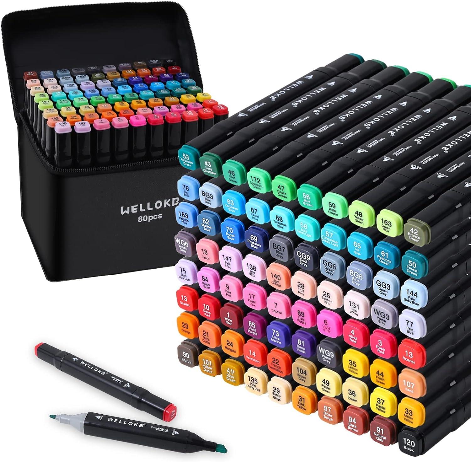 Alcohol Markers: 80 Colors vs. Dual Brush Tip Tested for Christmas Gift Crafting