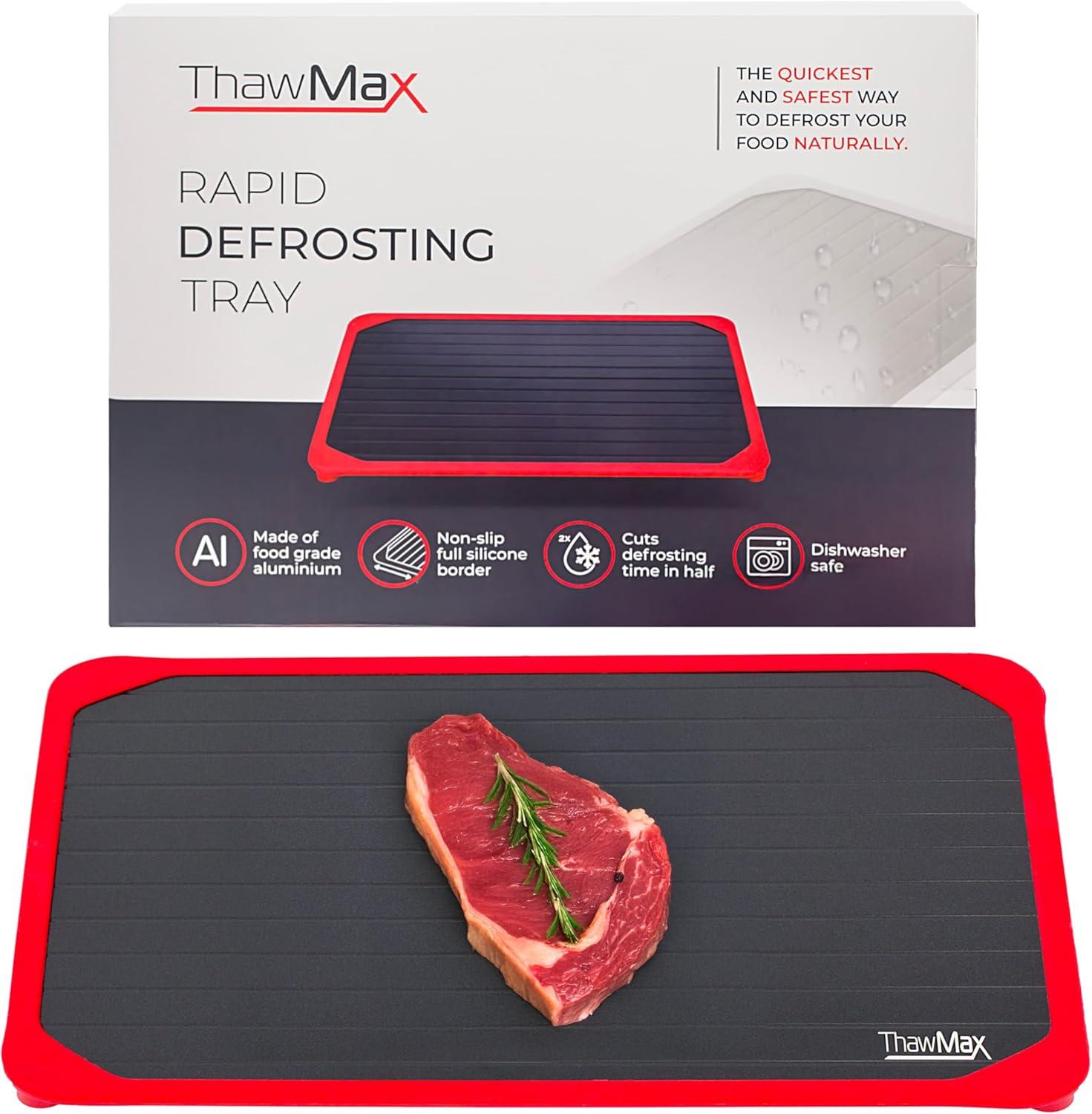 Compared: Rapid Defrosting (Silicone Border) Meat Tray: No-Mess, Microwave-Free (Time-Saving)