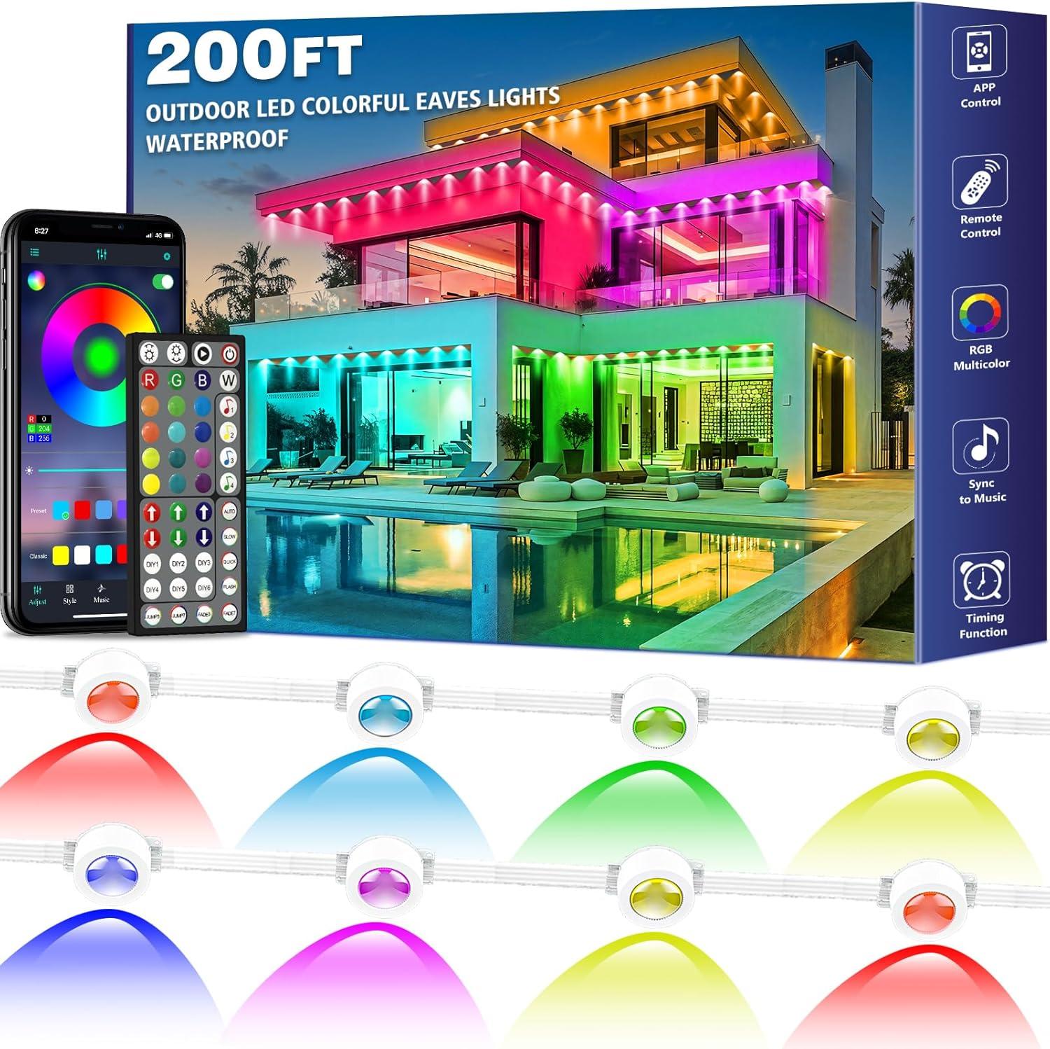 Surprising RGB Eaves Light Benefits: App Control & Weatherproof Design for Seasonal Decor
