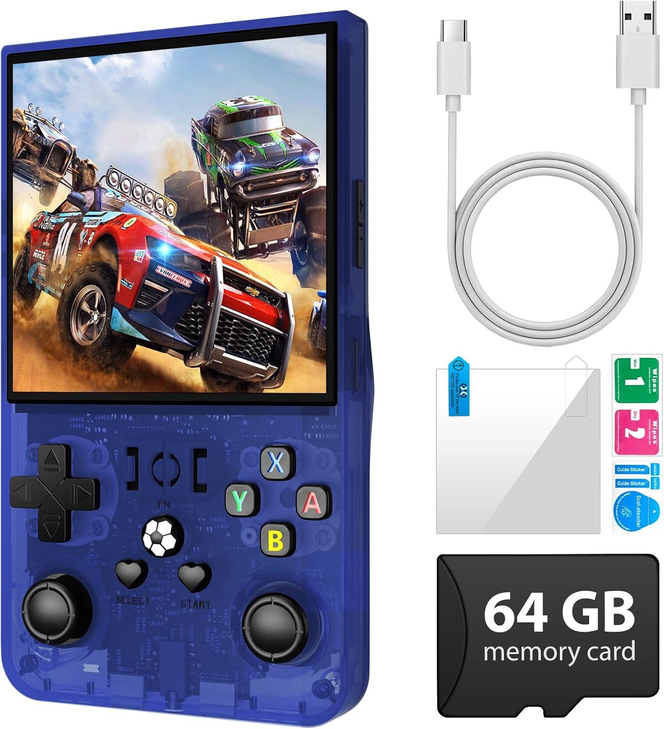 Retro Gaming Showdown: Tested 4.0'' Screen, Linux System, 64G Card, 30+ Simulators, 4000mAh Battery, and Blue