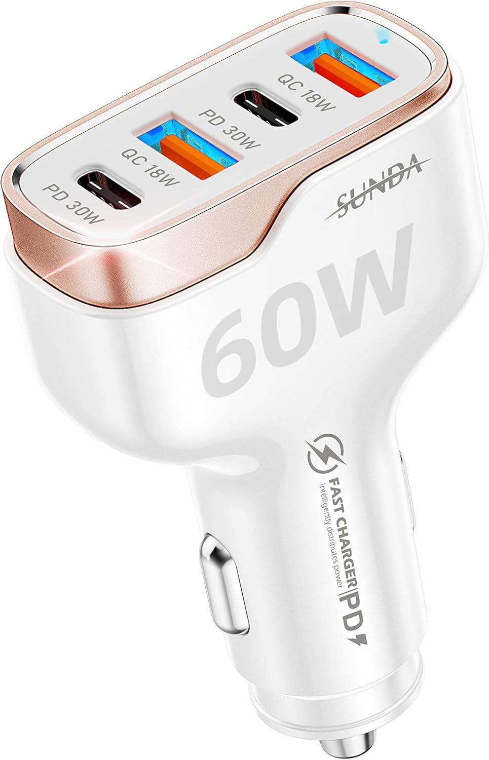 Surprising Showdown: 4-Port 60W USB-C vs Dual PD30W/PPS30W QC3.0 USB-A-Tested for iPhone 16 & Galaxy S24 Charging