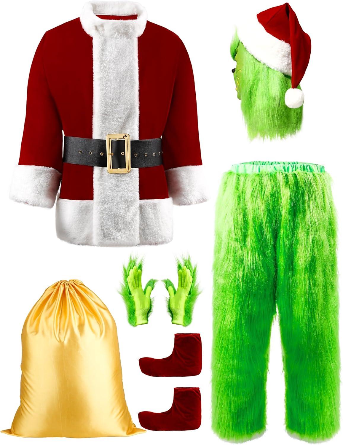 Green Santa Suit Versus Halloween: Tested 8PCS Costumes & More
