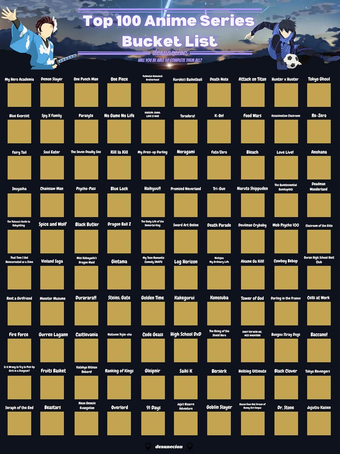 Anime Scratch-Off Show showdown! Tested poster selects next watched series. Vibrant art comes alive for lovers. Perfect for gifting... anymore?