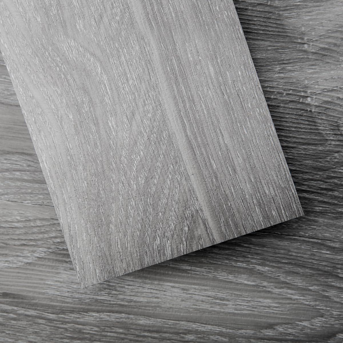 Light Grey 36-Pack Wood Plank Tile Showdown… Self-Adhesive Fun!