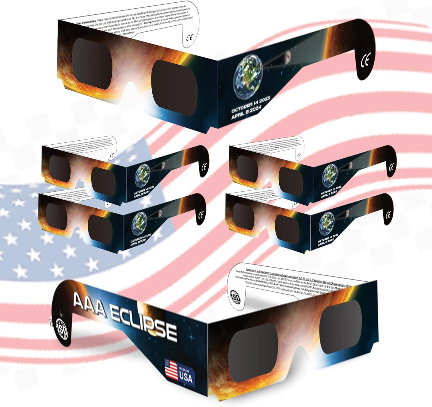 NASA-Tested Solar Goggles: USA-Made Eclipse Views, ISO-Cert... Choose Yours!