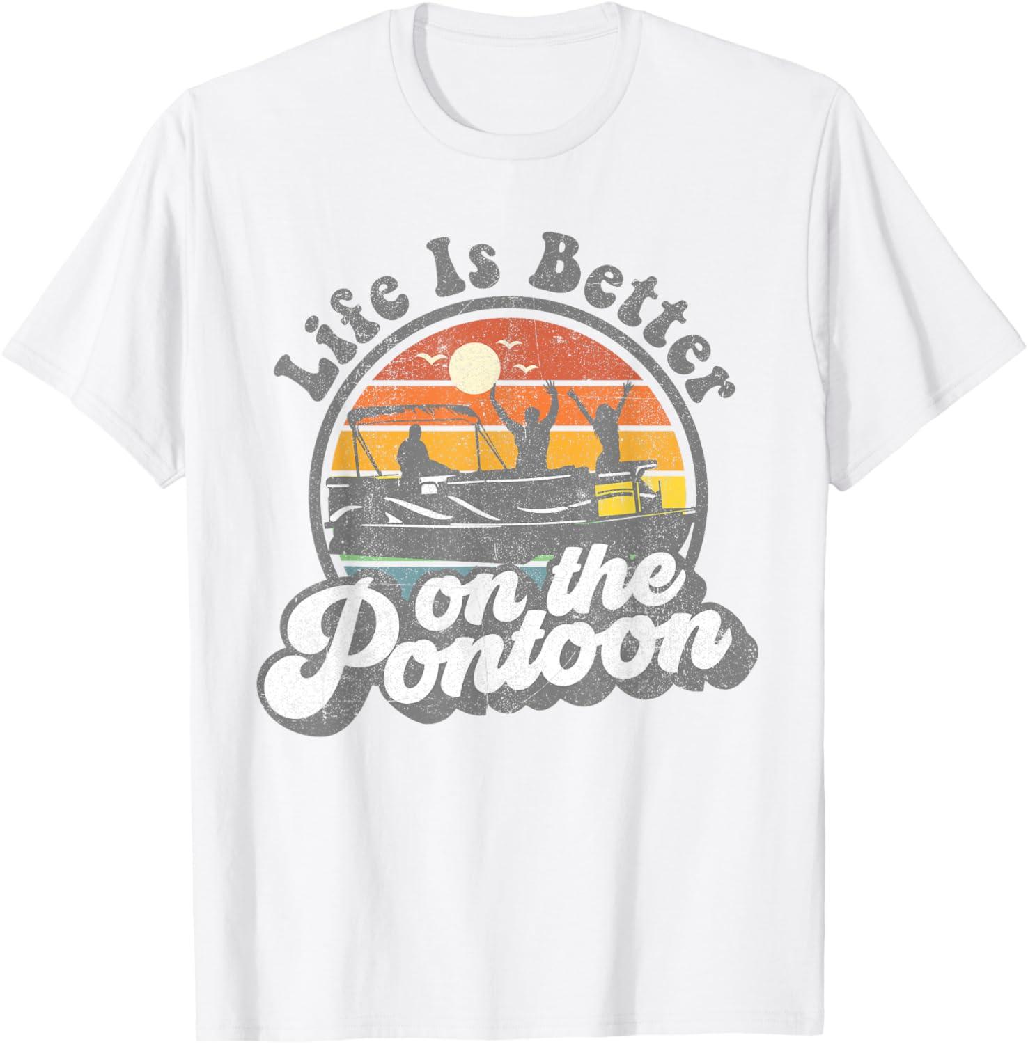 Funny Boat Gift T-Shirt Showdown: Pontoon Lake Compared to Your Couch... Seasonal Insight!