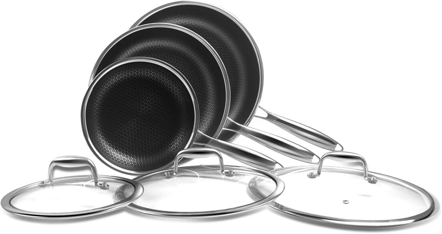 Hybrid Nonsticktested: SurprisingValue In 6-Piece Cookware Set... Seasonal Kitchen boon!