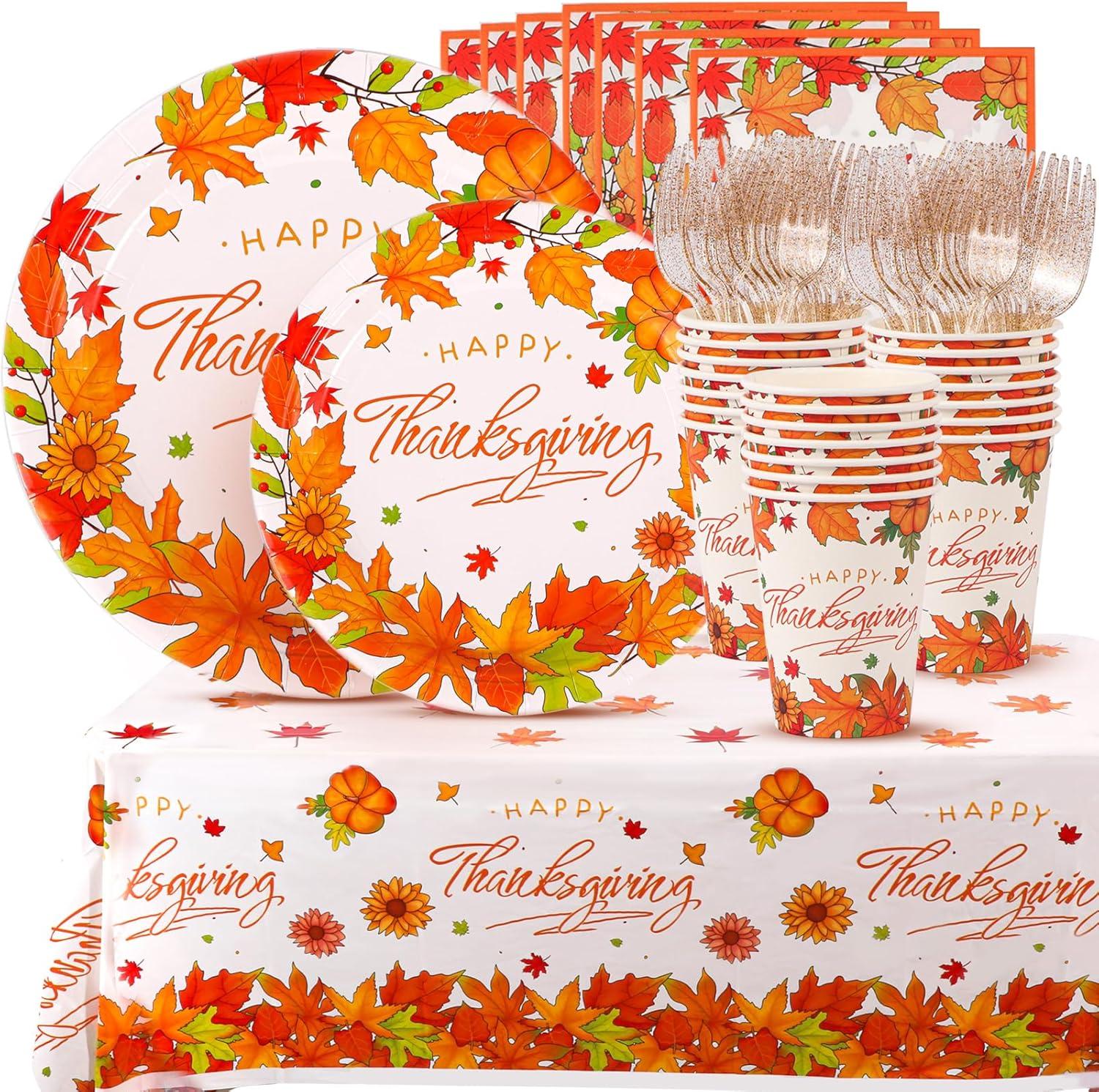 Atonofun Thanksgiving Plates: 24-Pc Set, Tested vs. Standard… Perfect for Busy Hunters!