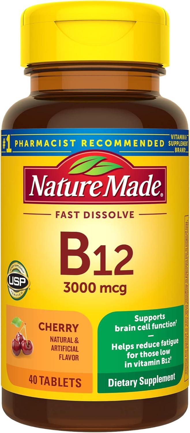 Sublingual B12 Showdown: Surprising Energy Support In 40 Tabs... Nature Made Wins!