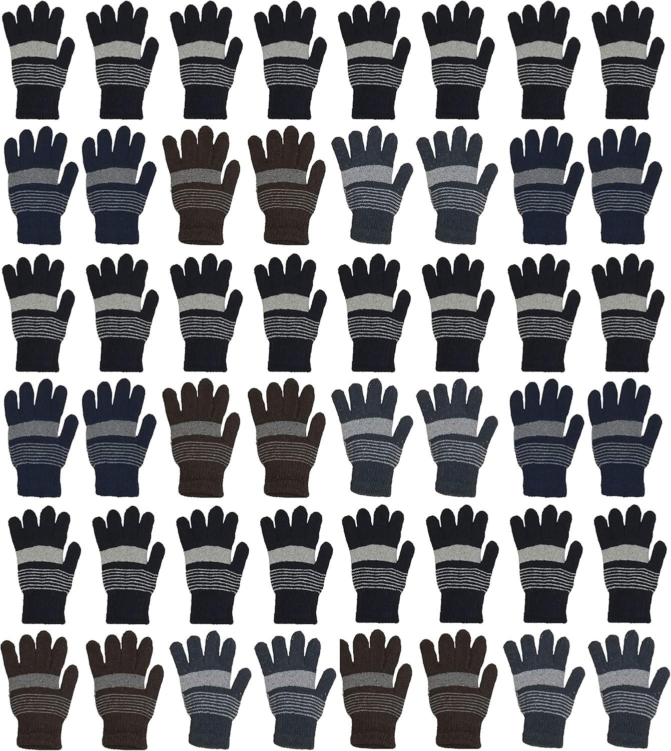 Surprising Winter Gloves Showdown: 48 Pairs Bulk Warm Stretchy Assorted