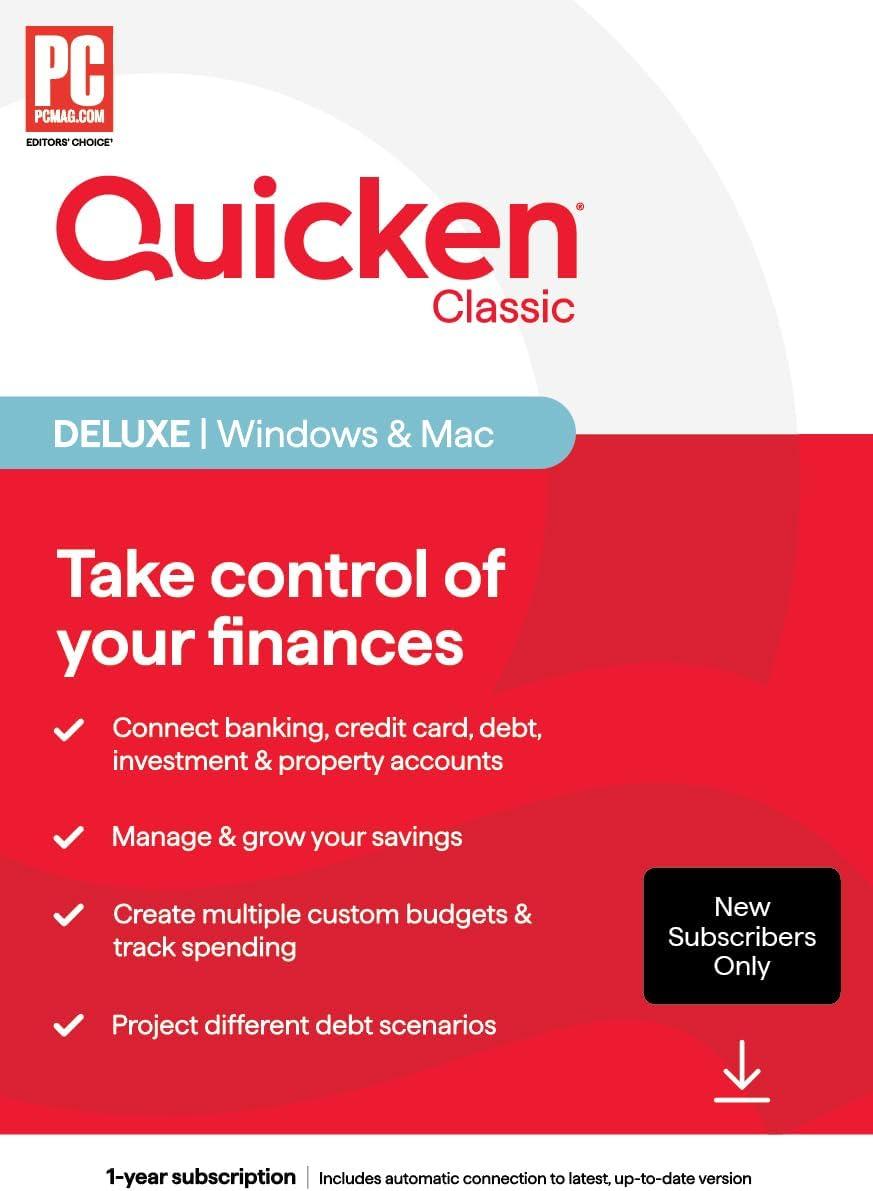 Quicken Classic Deluxe vs. 1 Year Subscription: Advanced Tools vs. Cloud Syncing, Financial Software Showdown