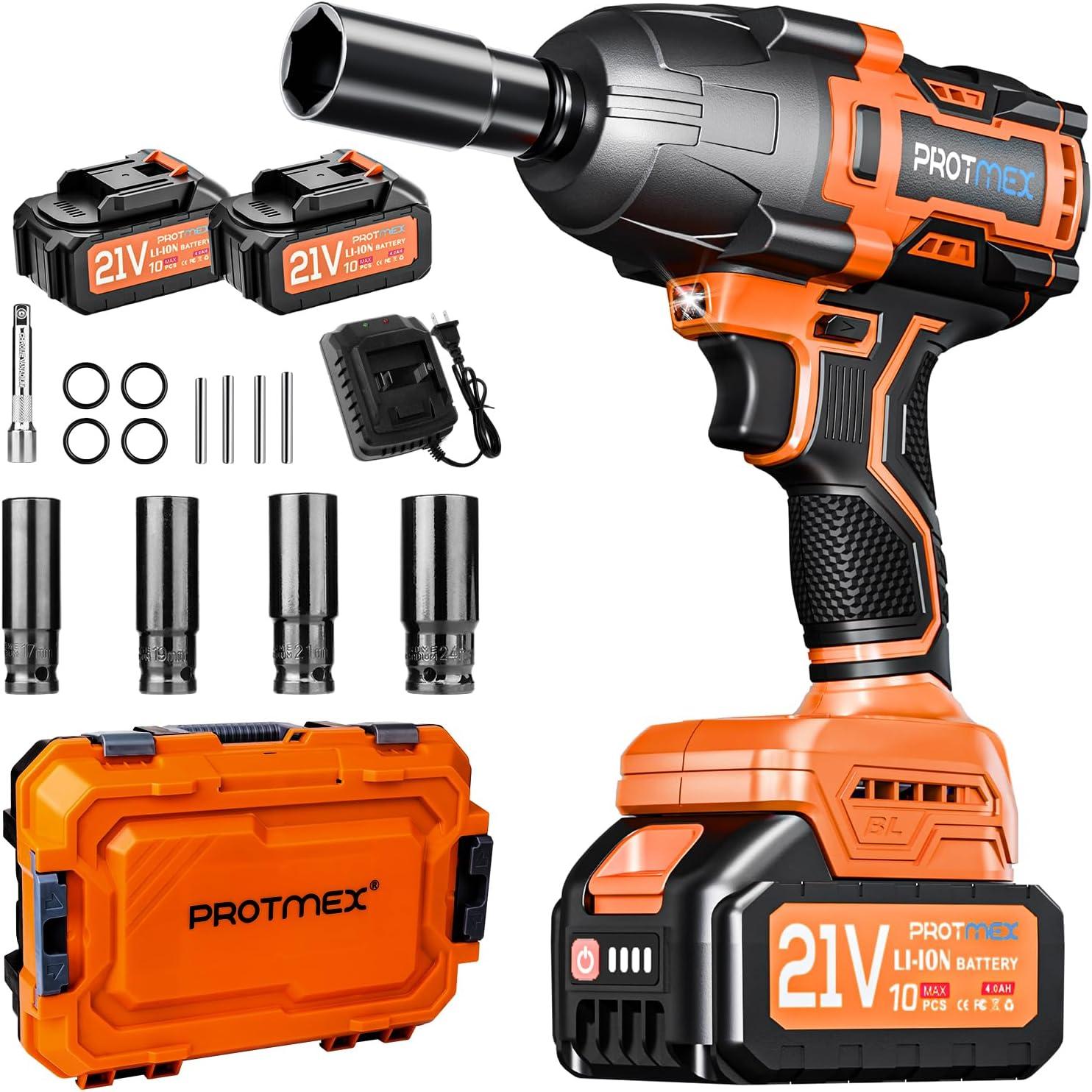 Cordless 900Ft-lbs Wrench Tested vs 21V Driver: Surprising 1/2" Brushless & 4.0Ah Car Use Power