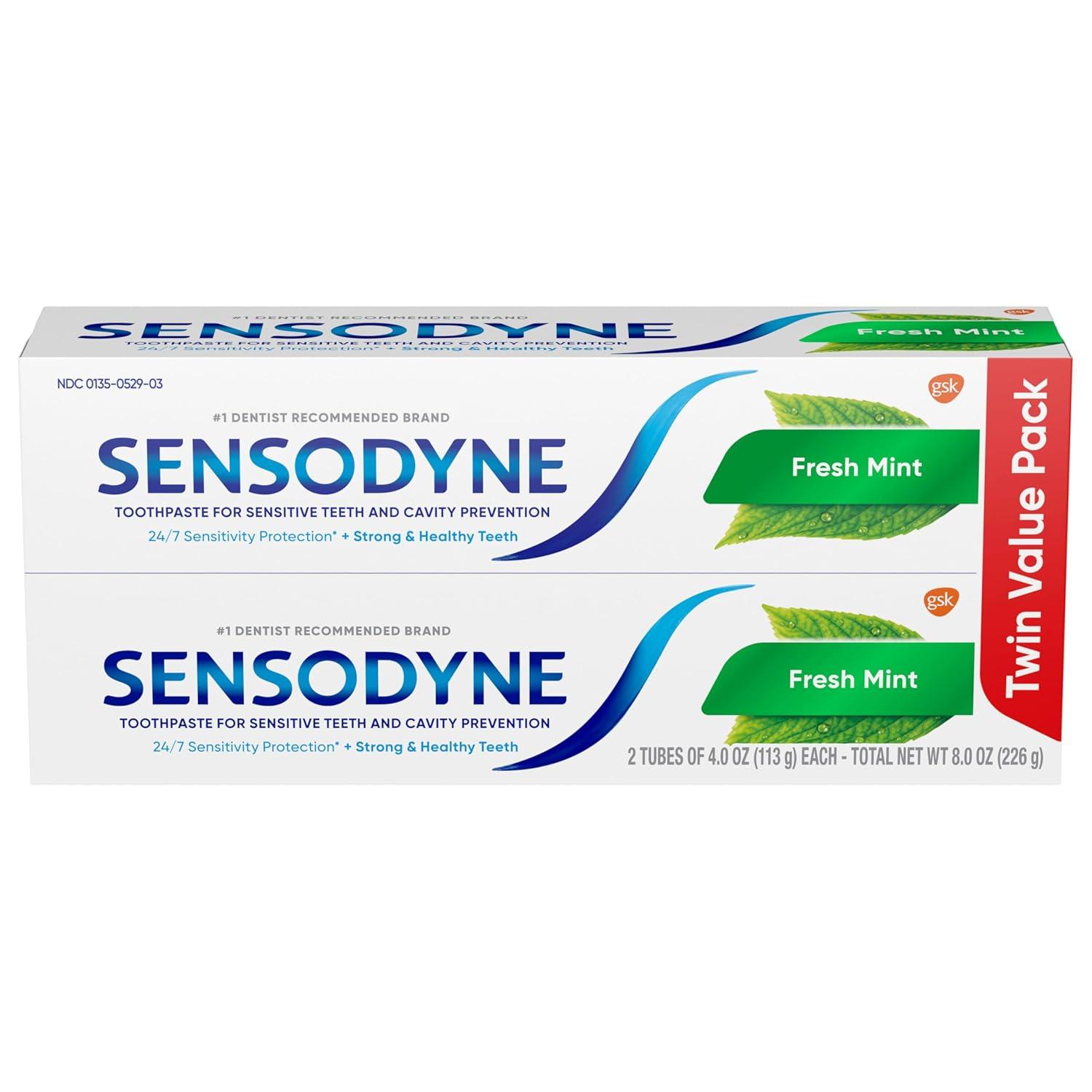 Sensodyne vs ADA Accepted: Mint Fresh, Pack of 2 for Cavity Prevention & Sensitive Treatment?