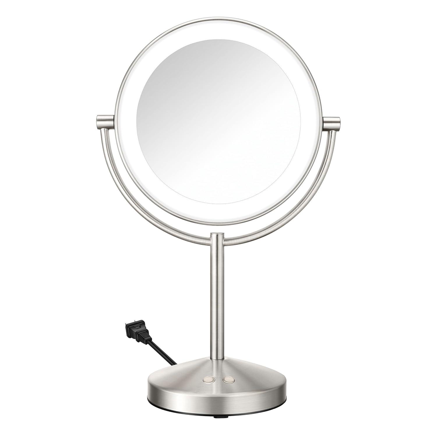 Conair Lighted Makeup Mirror Showdown: 10x Zoom, LED Clarity, Satin Nickel