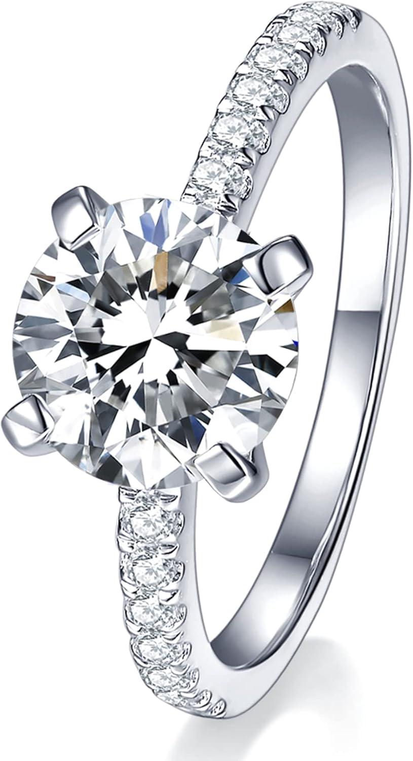Platinum Plated, 4CT, Moissanite, Oval: Engagement Ring Showdown for 2024