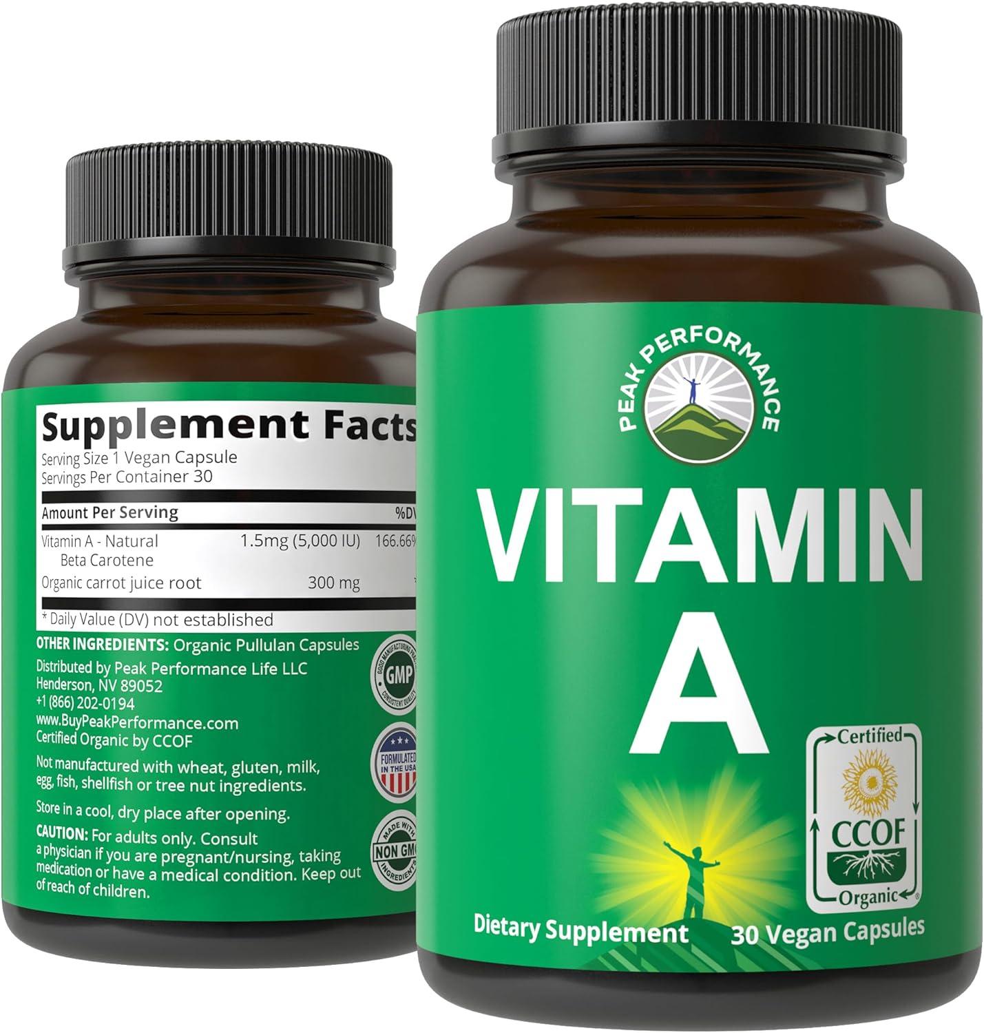 Organic Carrot Juice Vitamin A Capsules: Surprising Tested for Immune & Skin Support (Non-GMO)