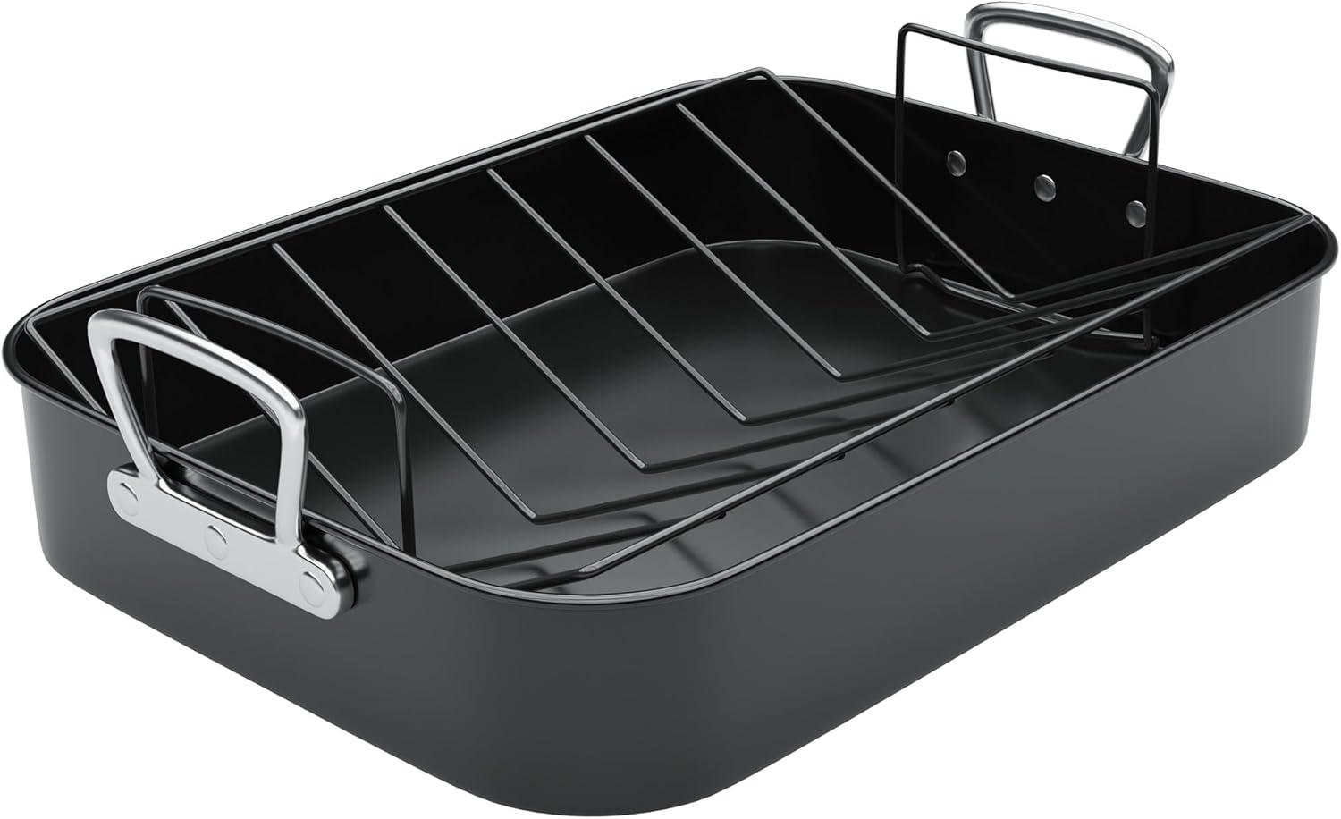 Non-Stick & V Rack: Gibson's Tested Indoor Baking Roaster for Health-Conscious Chefs