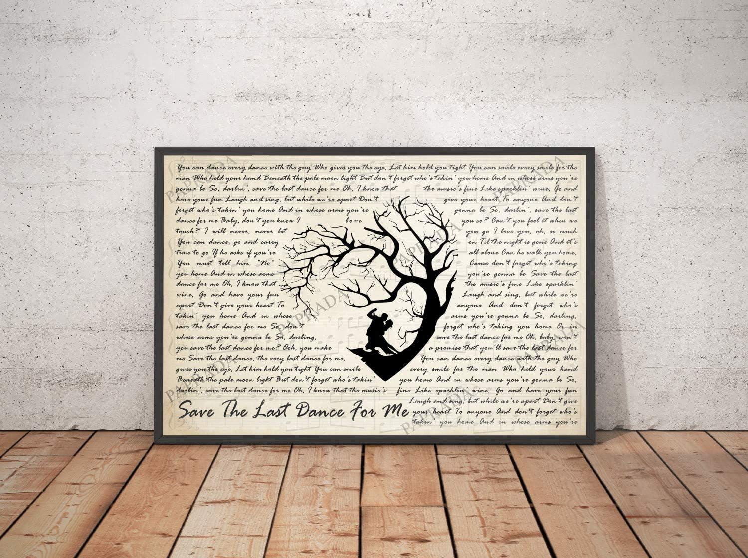Creative vs. Neutral Decor: Tested [v1] Song Lyrics Poster vs. Modern Art (24x16)