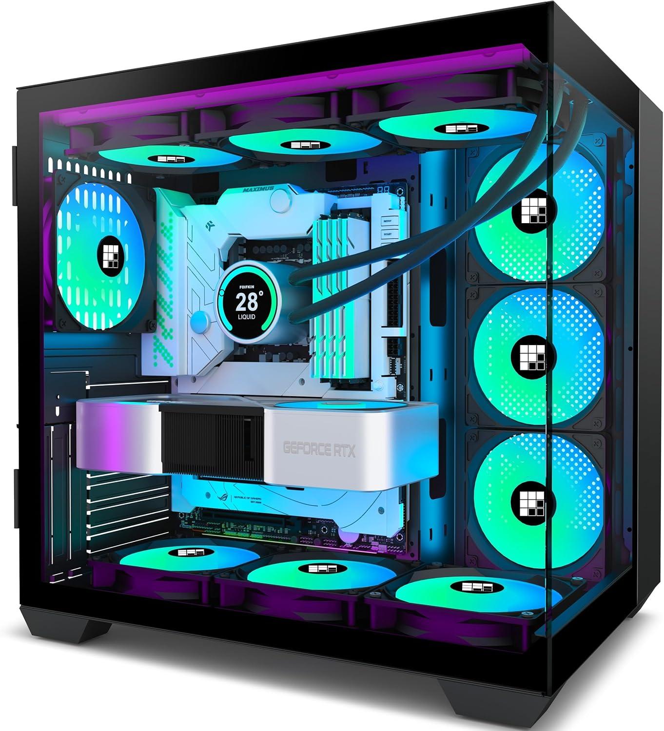 F600 PC Case vs FOIFKIN's Gaming Showdown: 6 PWM, 270° Glass, Type-C