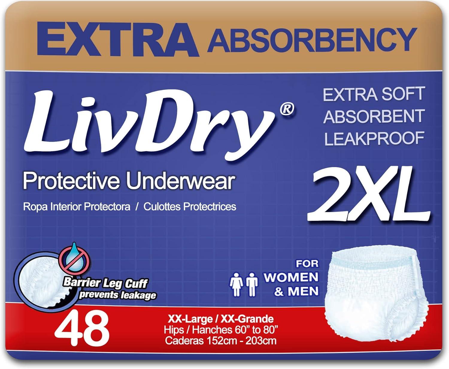 Compared: LivDry's 48-Pack Leak Protection vs. Thinner Design for Incontinence Underwear? Tested for Daily Use