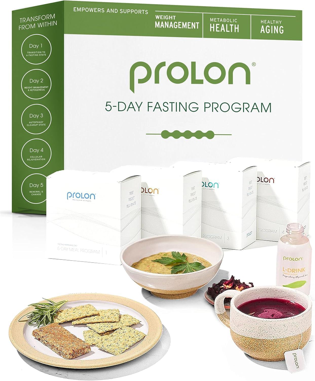 Prolon 5-Day Fasting Kit: Surprising No-Fast Break, Low-Cal Meals, Plant-Based, Version 1 Tested