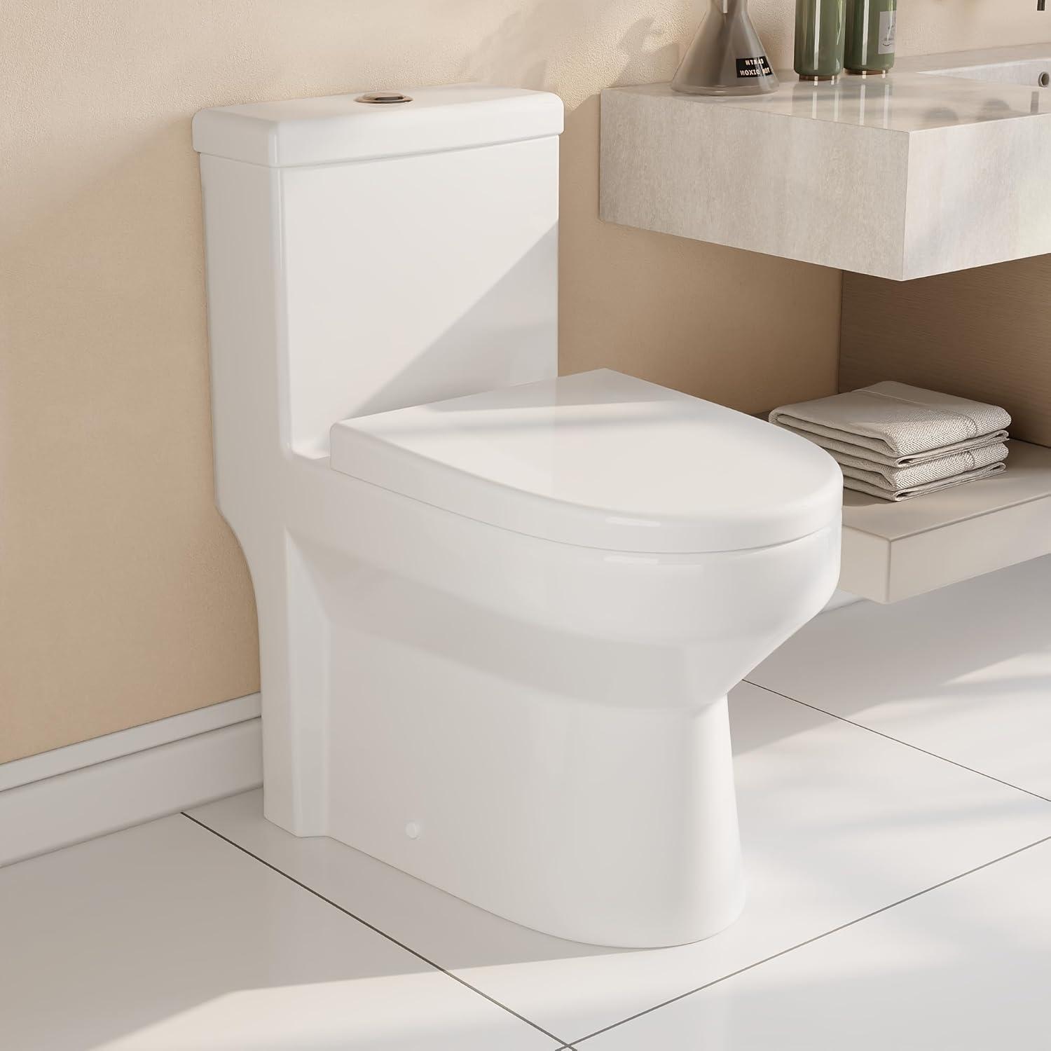 DeerValley Toilet Showdown: Dual Flush, Quiet Design, 12" Rough-In for Small Spaces