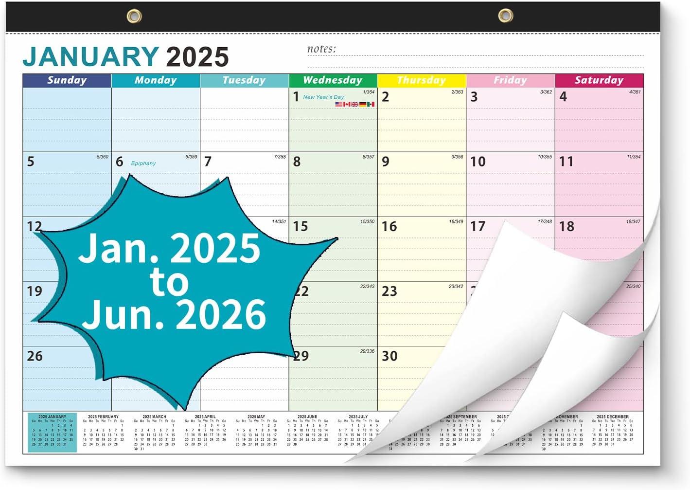 Desk Calendar 2025-2026 vs AgePlace Wall: 17" Size & 2025-2026 Coverage Tested for 2025 Planning