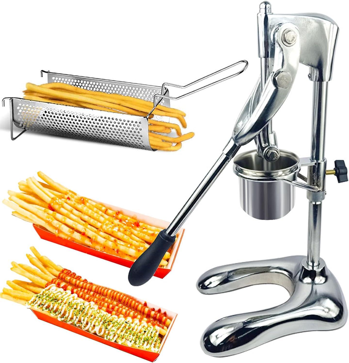 Manual Fries vs Vertical Squeezer Showdown: 12-Hole Extruder & 30cm Maker - Surprising Restaurant Efficiency