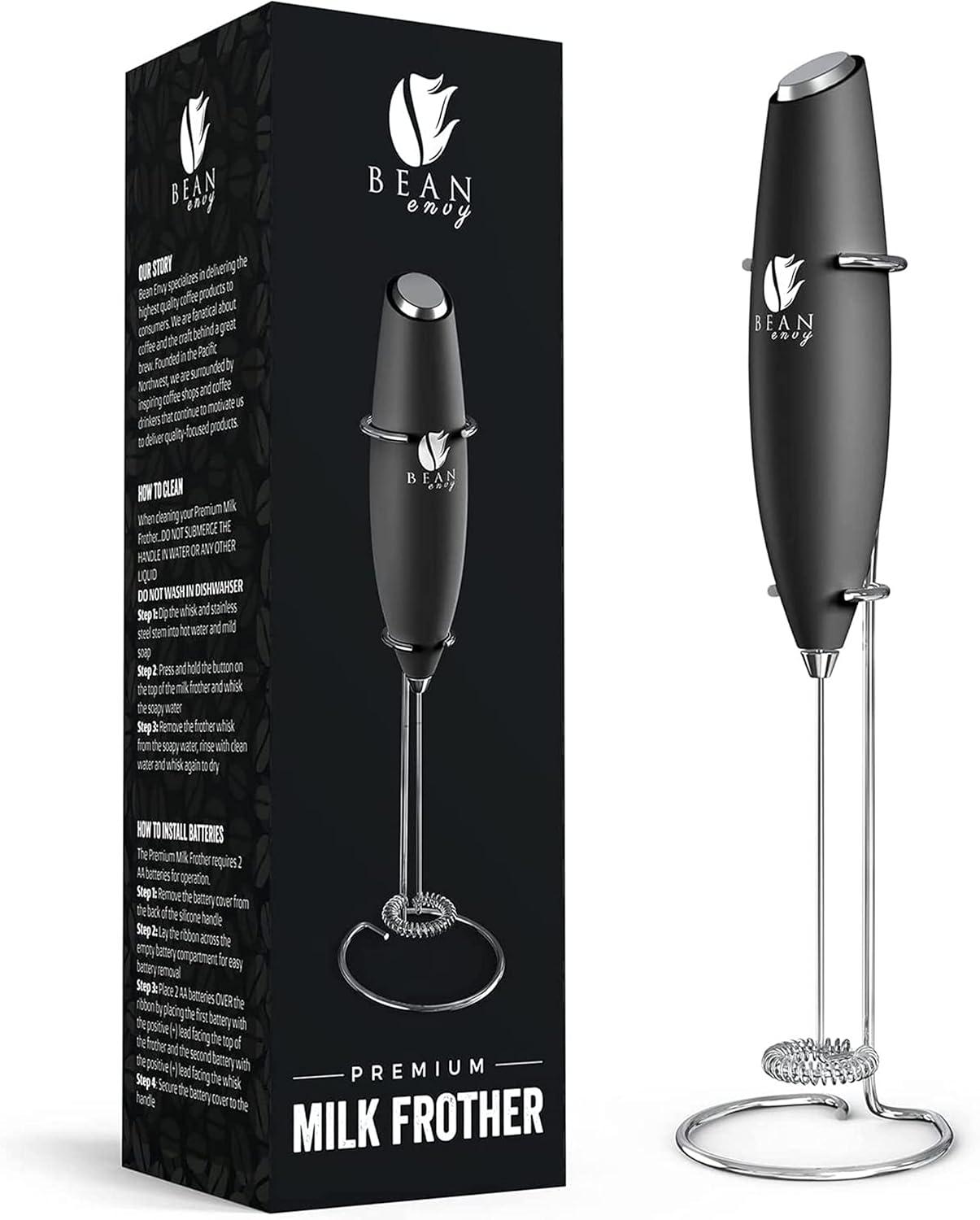 Surprising Showdown: Bean Envy Frother's Stand vs. Mini Whisk (Kitchen Gifts) - Black