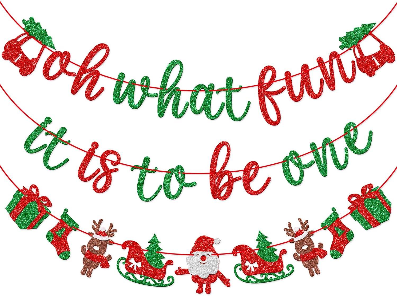 Qttier Oh... Fun vs. Pre-strung Glitter: Christmas Party Decor Showdown