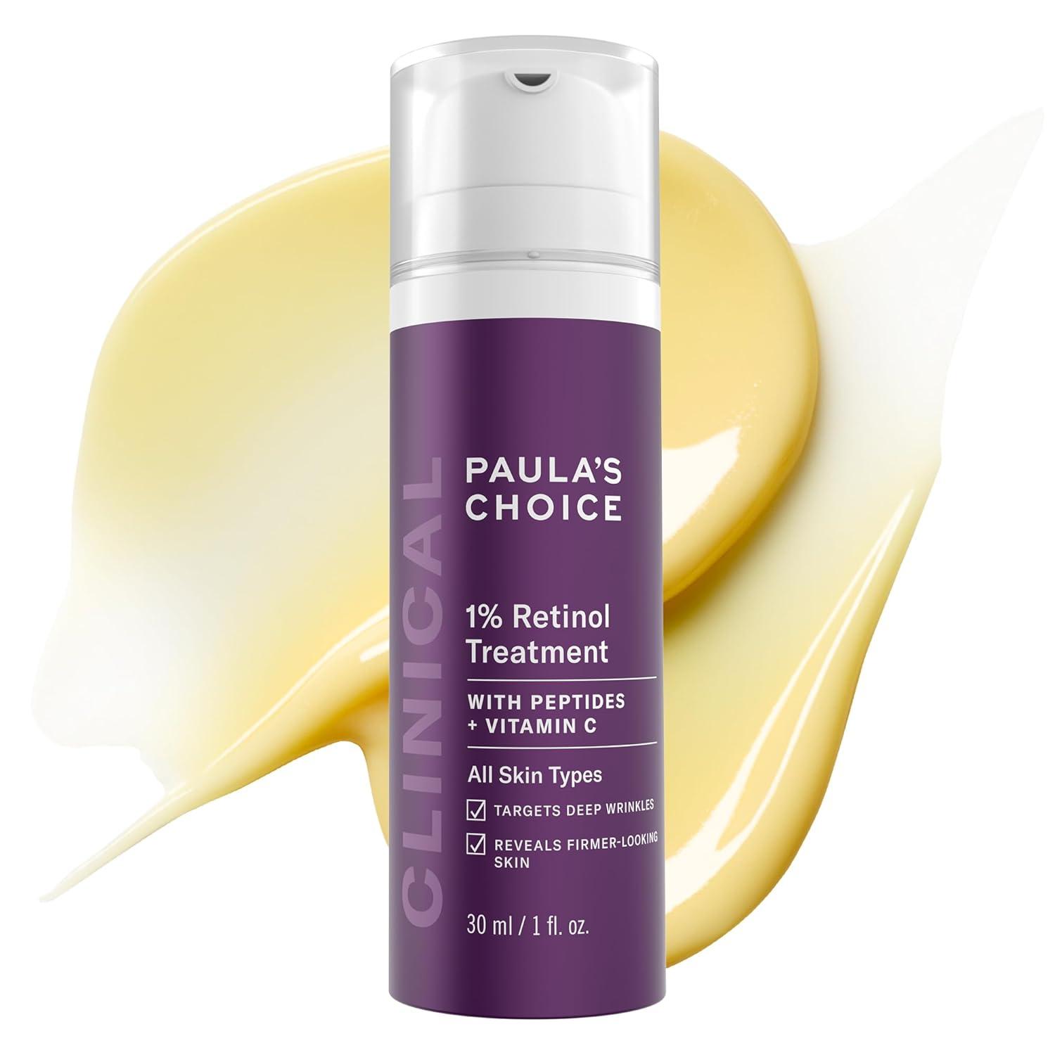 Inside the surprising... Paula's Choice 1% Retinol vs. Peptides, Vitamin C & Licorice Extract... Tested for Anti-Aging Clean Beauty