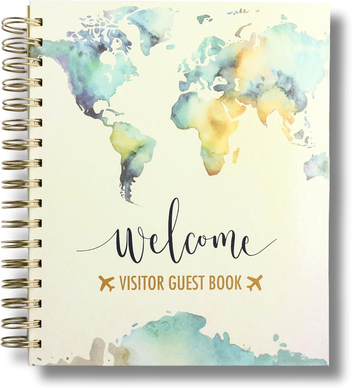 Spiral Pages, World Map: Guest Book Showdown for Short Term Rentals