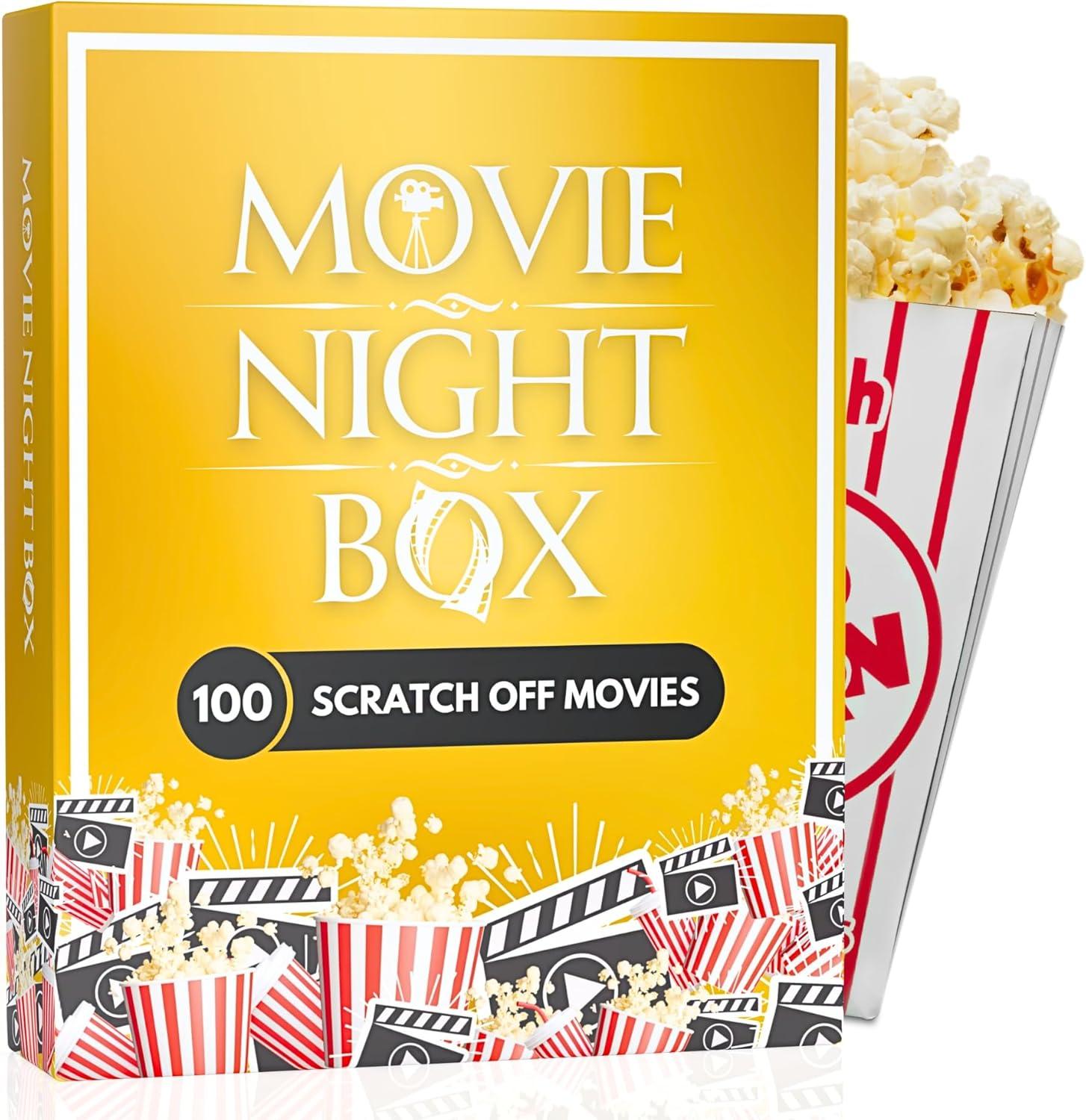 Movie Night Box: Surprising Blend of Scratch-Off Movies, Color-Coded Genres, Interactive Fun, Gift Tested!