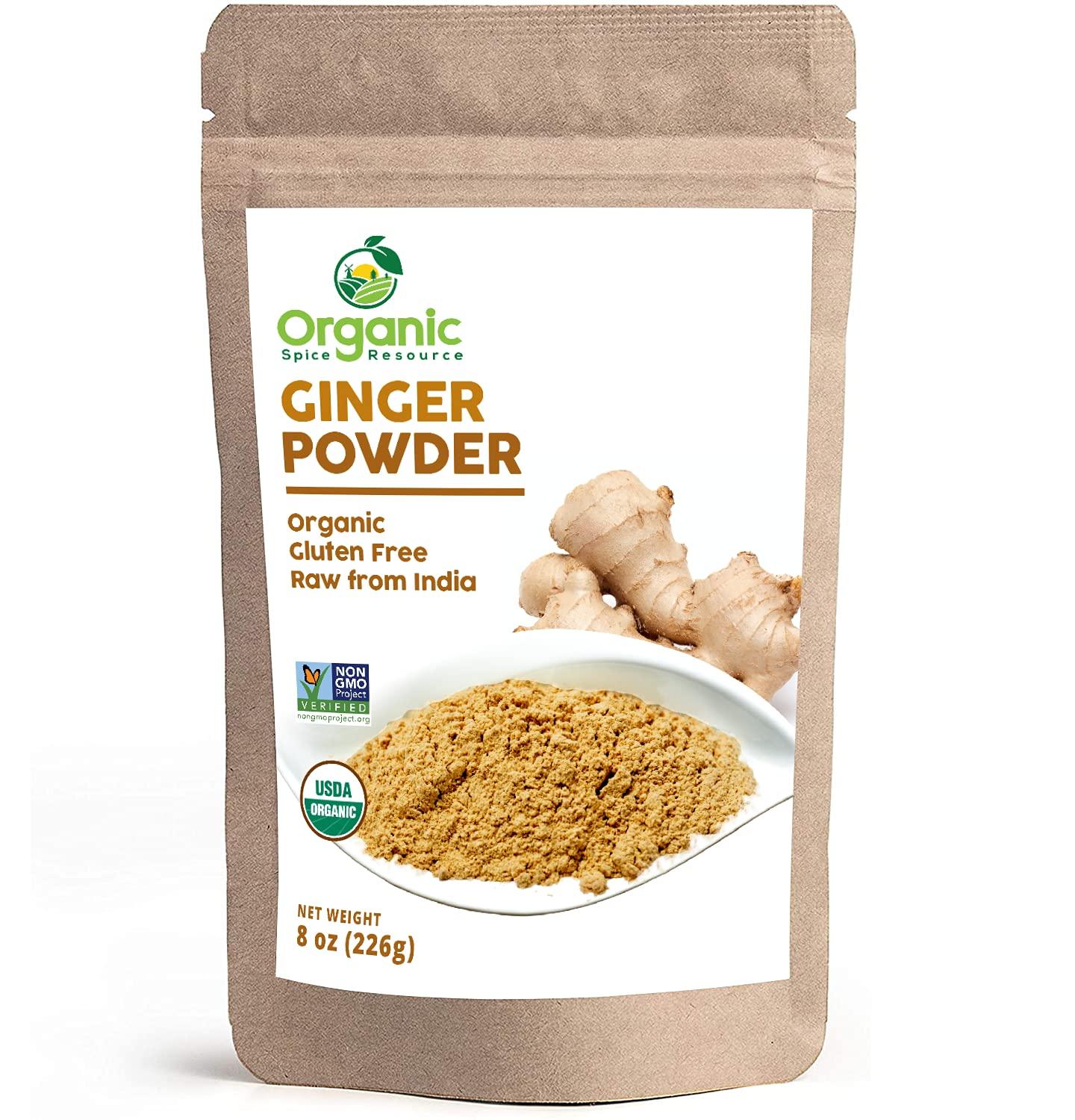 Best Ginger Powder - Organic Ginger Powder | 8 oz (226g) | USDA Organic & Non-GMO | Product of India | 100% Raw Natural | Resealable Bag by SHOPOSR Review