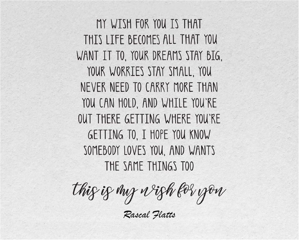 Best Wall Art – My Wish for You – Rascal Flatts Music Decor Review