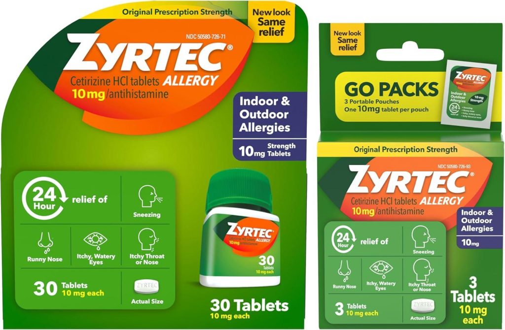 Best Allergy Relief – Zyrtec 24 Hour Allergy Tablets Review
