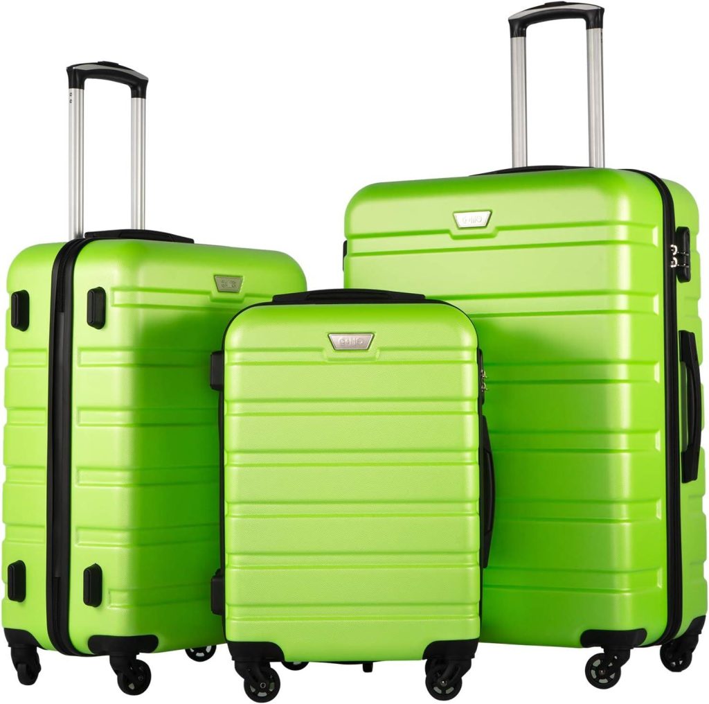 Best Luggage – Coolife Luggage 3 Piece Set Review (apple green)