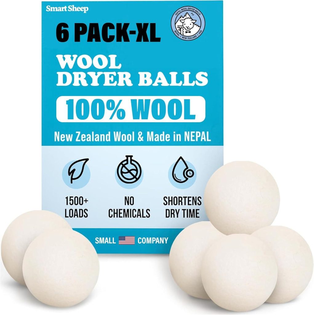 Best Laundry Balls – Smart Sheep Wool Dryer Balls – 6-Pack Review