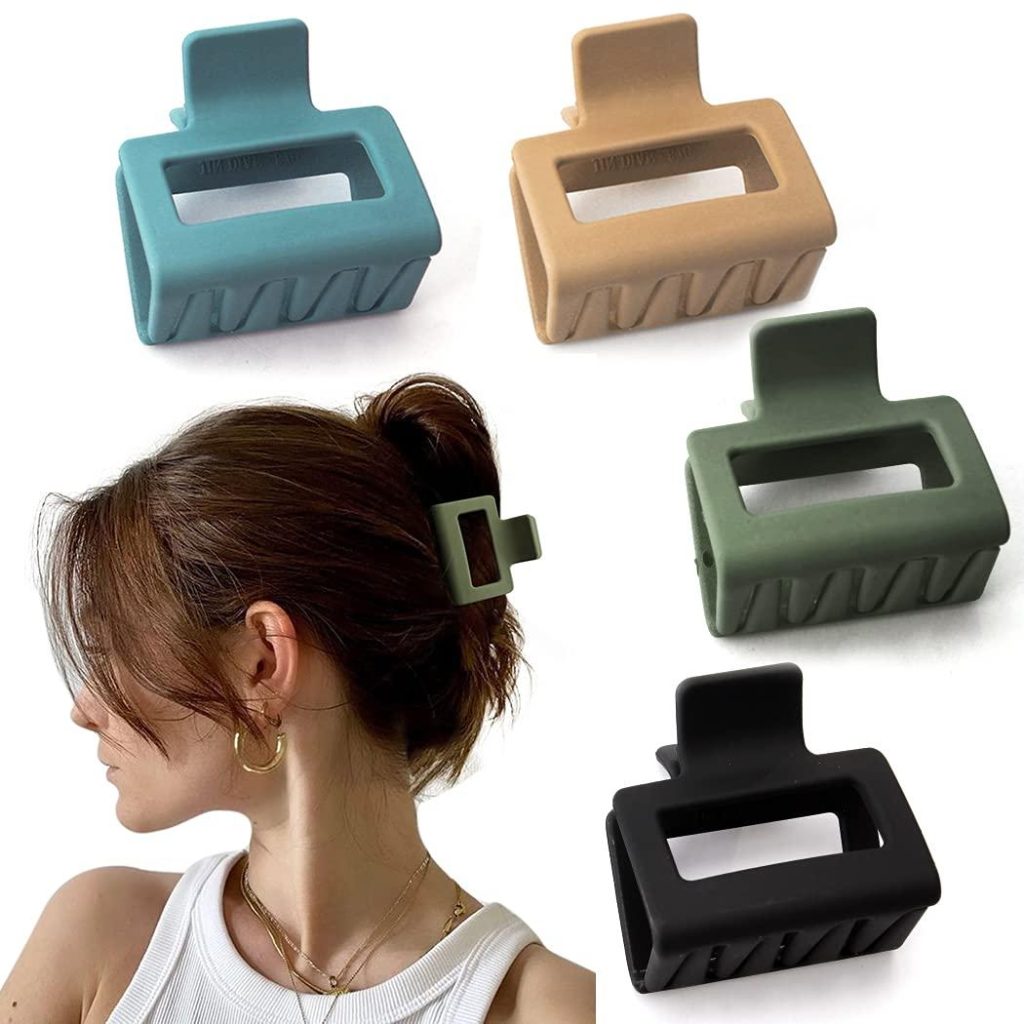 Best Hair Clips – Bmobuo 4 PCS Matte Square Hair Claw Clips for Thick Hair – Cute Hair Clips for Women Review