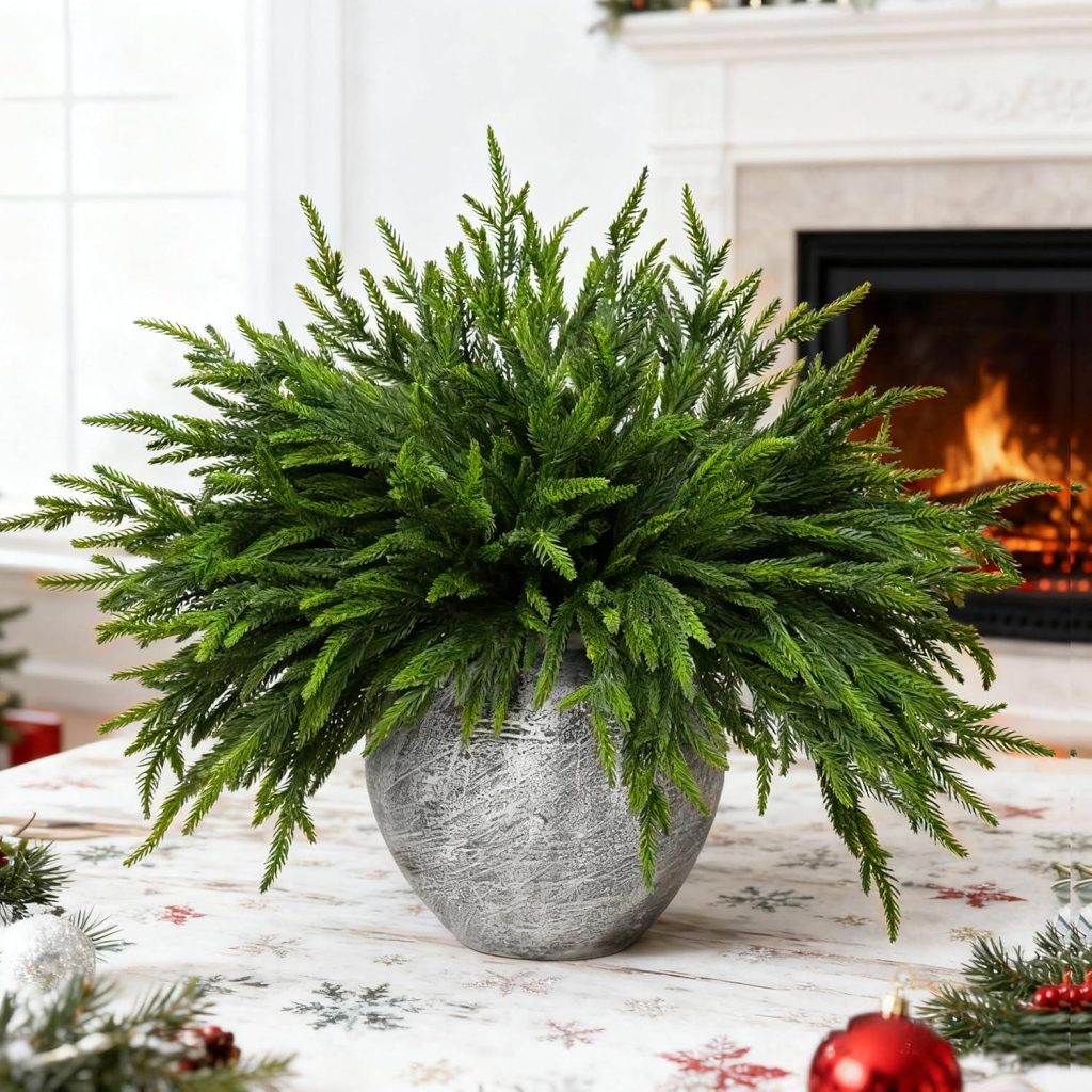 Best Home Decor – Palonu 8Pcs Christmas Norfolk Pine Branch Review