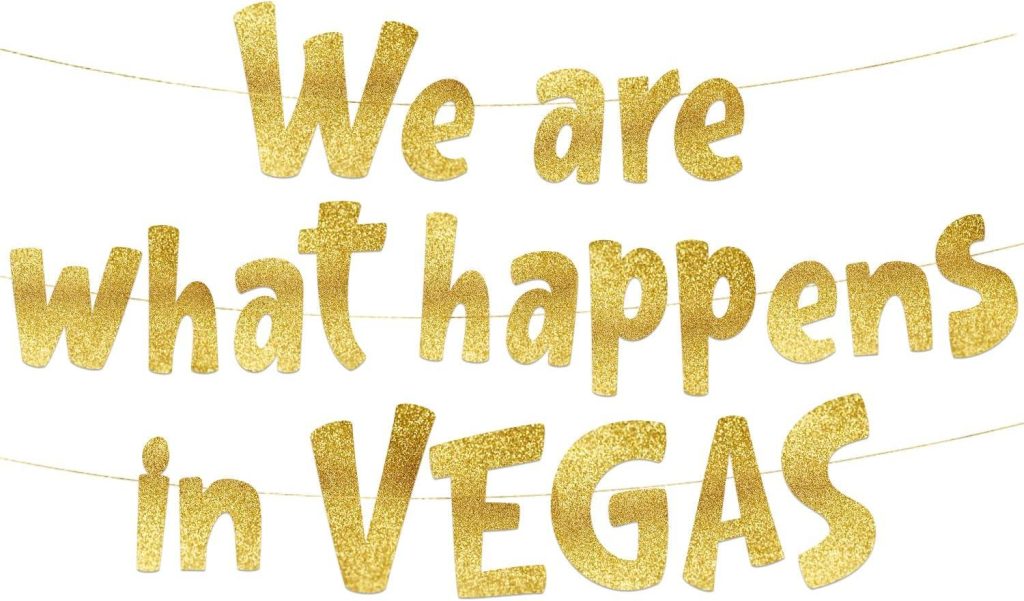 Best Party Decor – We Are What Happens In Vegas Gold Glitter Banner Review