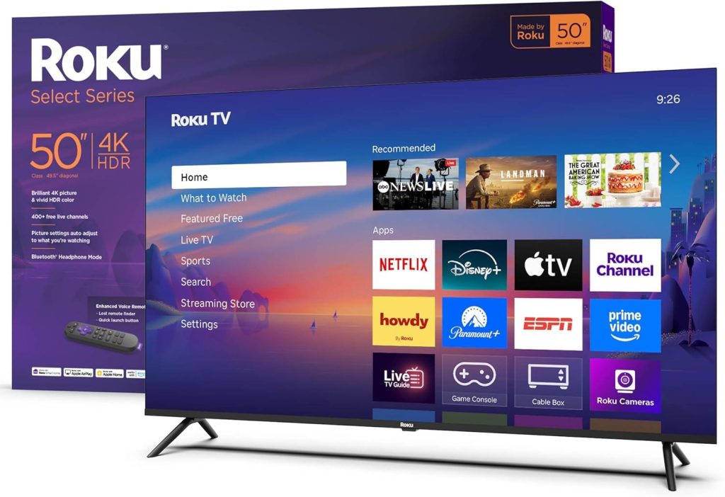 Best TV – Roku Smart TV 2025 – 50-Inch 4K HDR Review