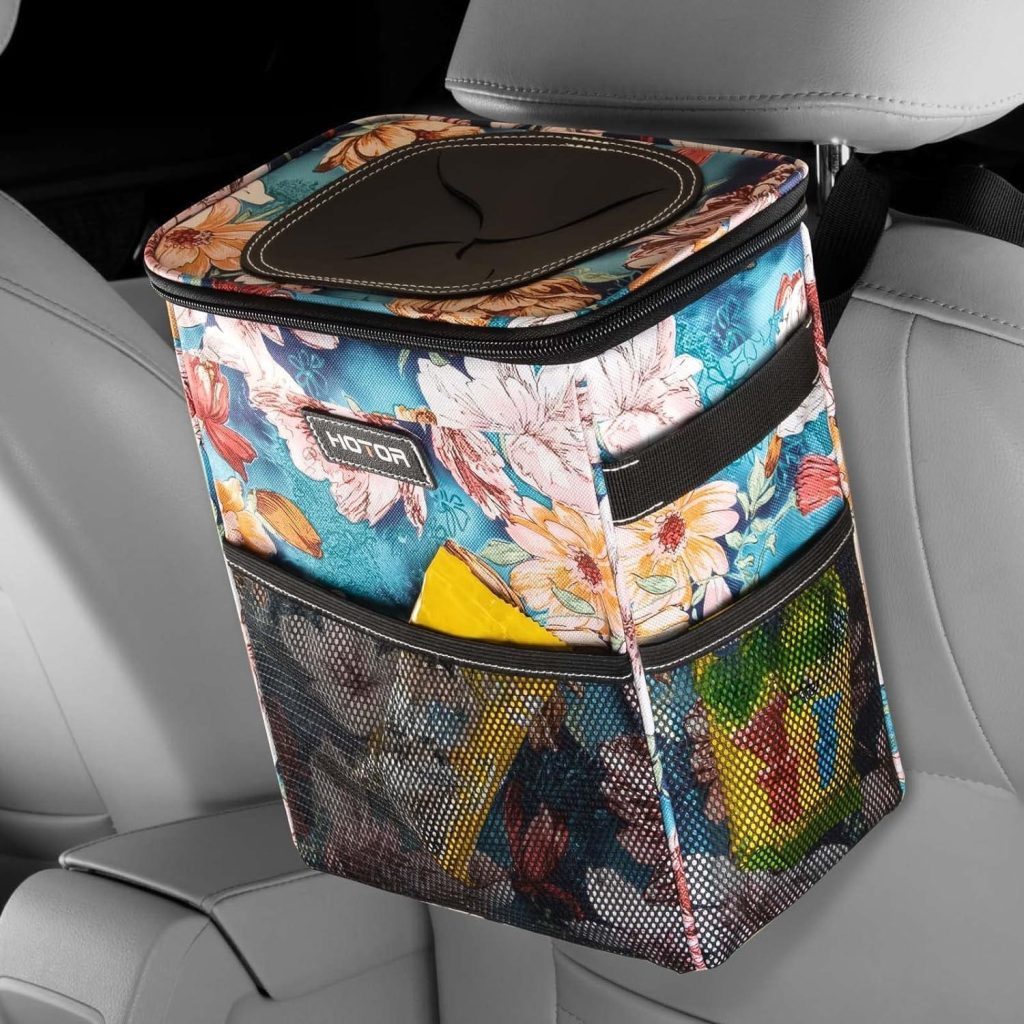 Best Automotive – HOTOR Car Trash Can with Lid and Storage Pockets Review