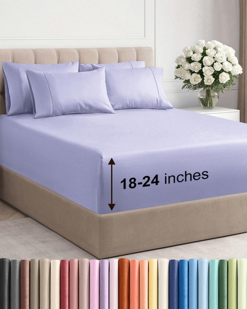 Best Home & Kitchen – Extra Deep King Sheet Set – 6 Piece Breathable & Cooling Sheets – Hotel Luxury Bed Sheets Set – Easy & Secure Fit Review