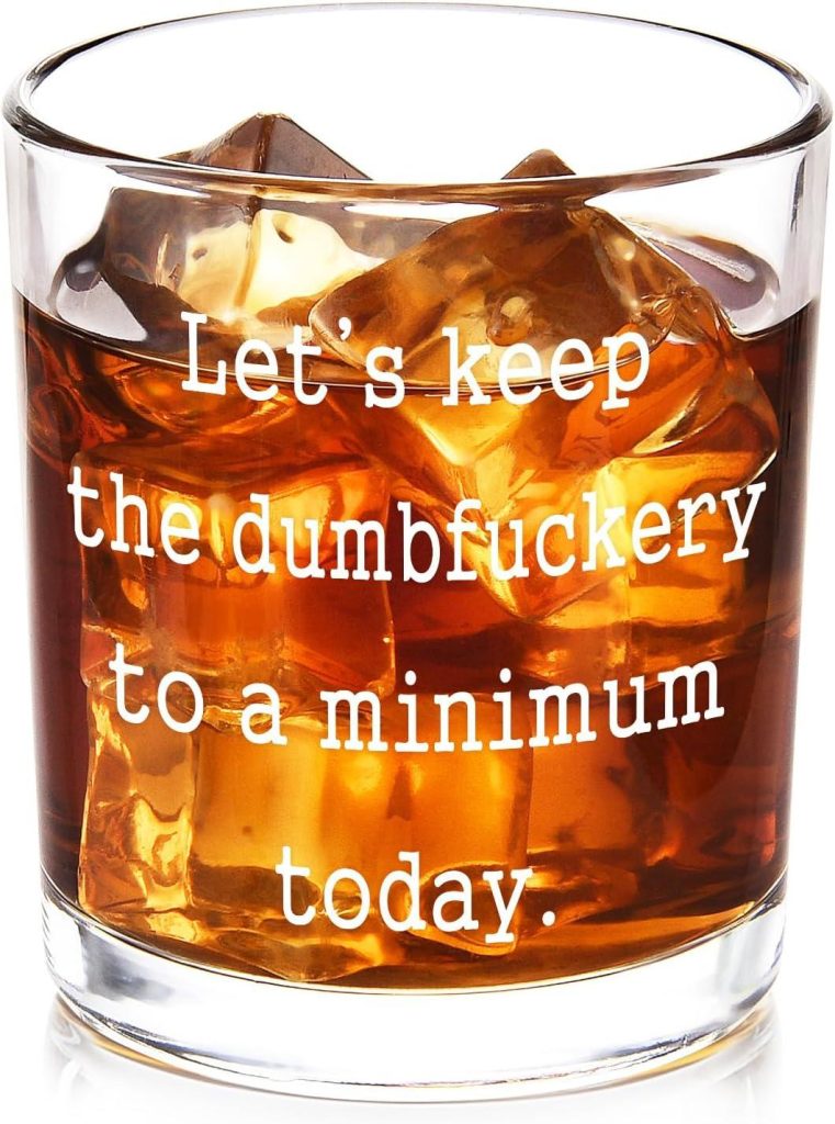 Best Funny Gifts – Futtumy Let’s Keep The to A Minimum Today Whiskey Glass Review