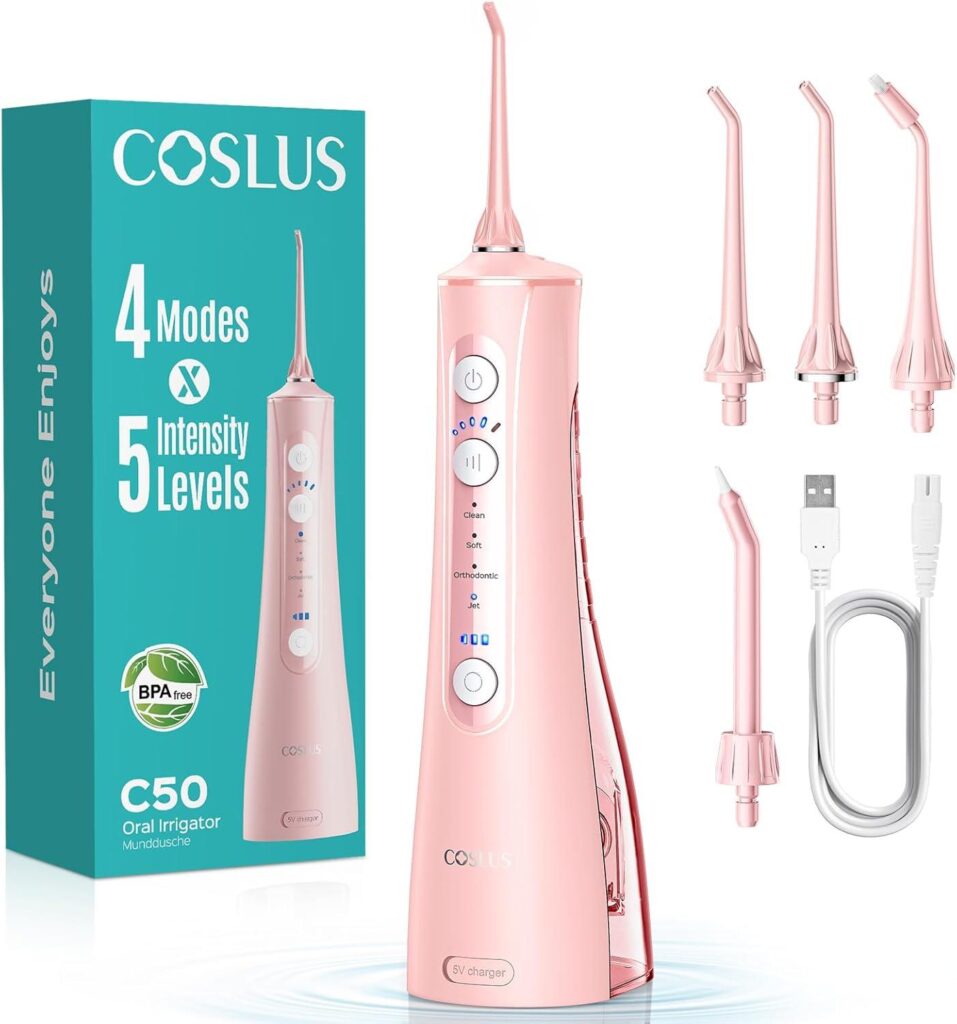 Best Water Flosser – COSLUS Portable Water Flosser for Teeth Review