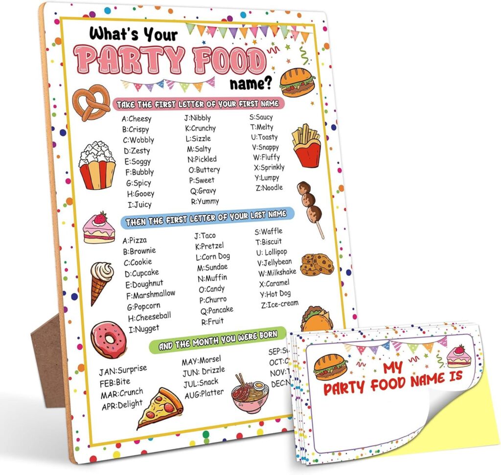 Best Party Game – Party Food Party Decor, Fun Food Name Game Review