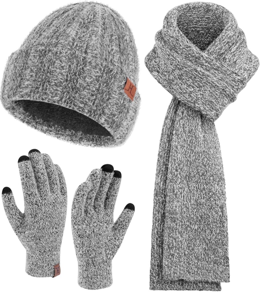Best Women’s Accessories – Womens Winter Knit Beanie Gloves Scarf Set Review